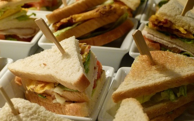 selling home-made sandwiches