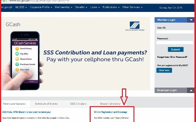 How to get sss number online in the Philippines step 1 (640x413)